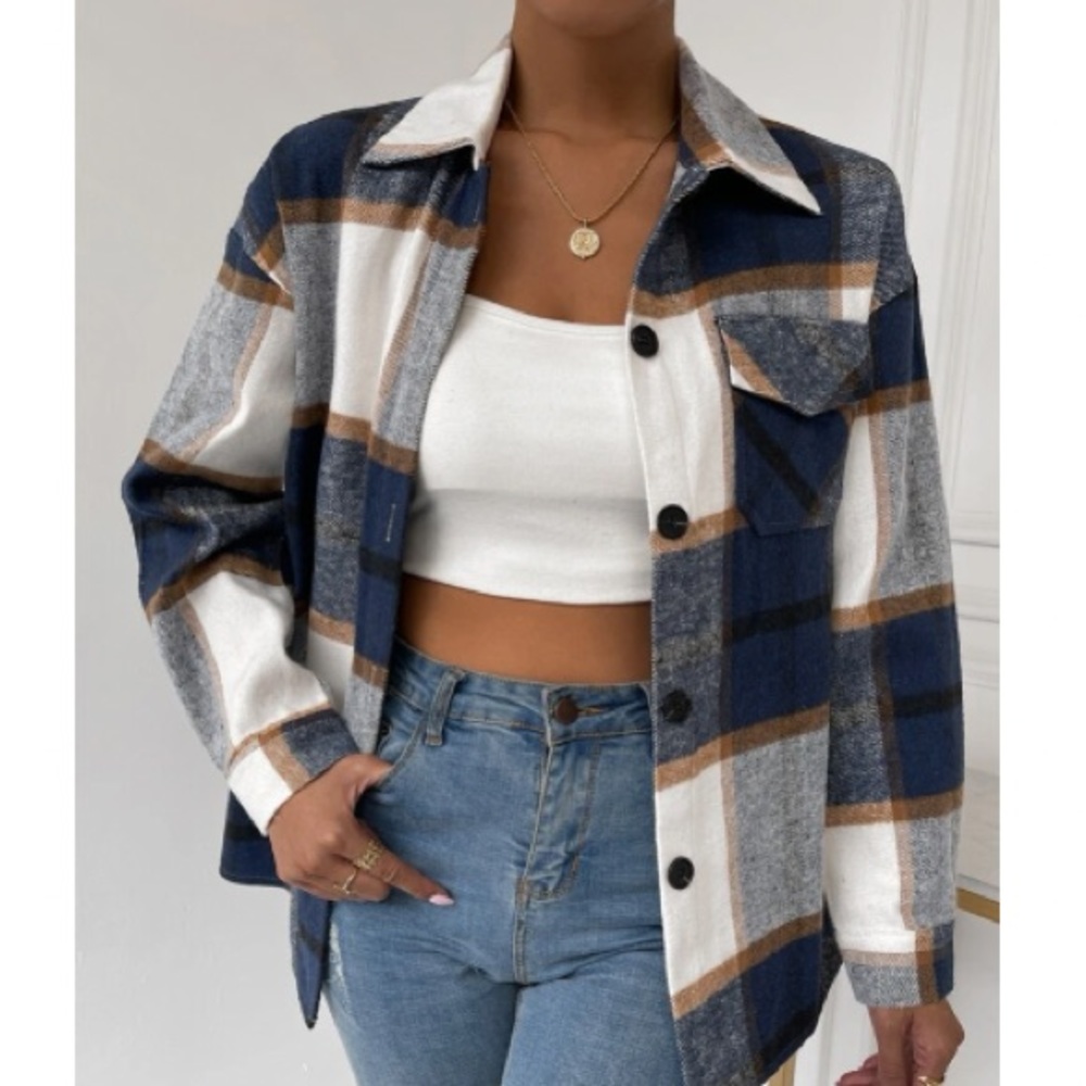 Plaid button down jacket - Picture 4 of 6